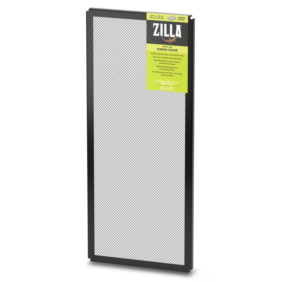 Zilla Fresh Air Terrarium Screen Cover  30  x 12   Black