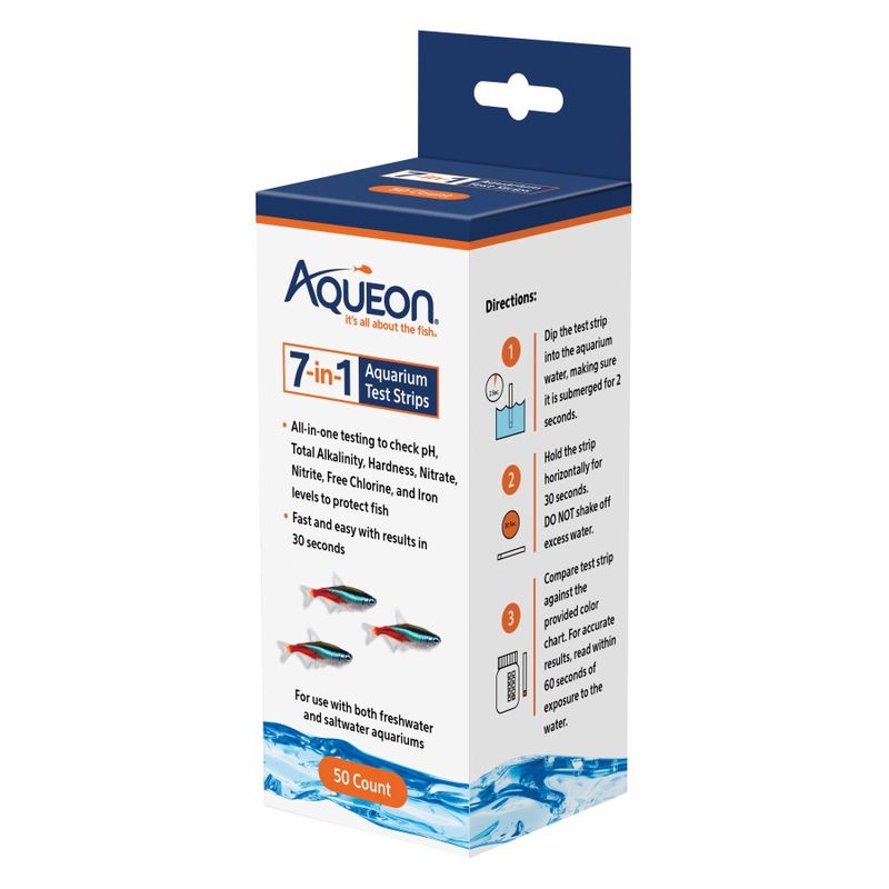 Aqueon 7-in-1 Aquarium Test Strips 50 Count