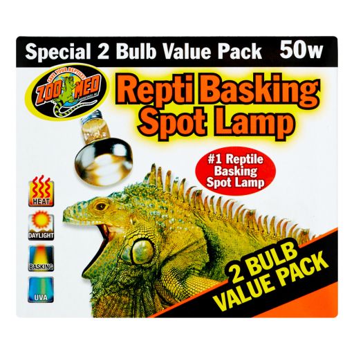 Zoo Med Repti Basking Spot Lamp Replacement Bulb  50 Watts (2 Pack)