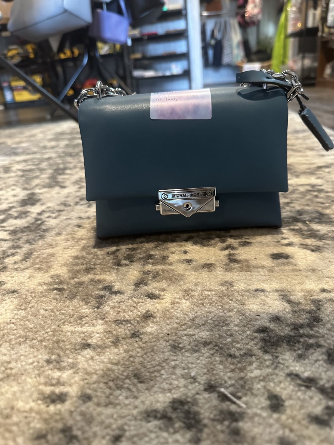 Small Blue Leather Crossbody