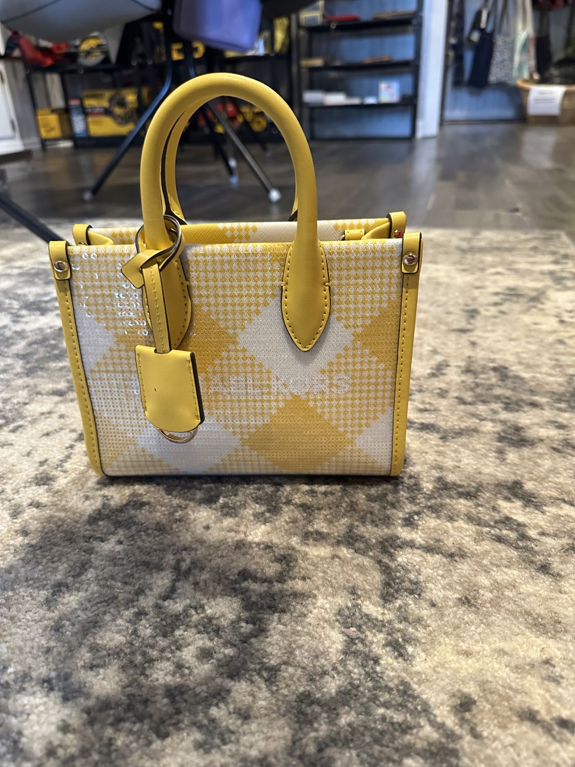 Small Yellow Plaid Handbag