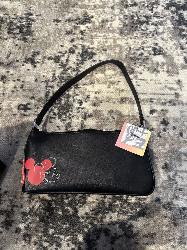 Black/Red Mickey Mouse Shoulder Bag