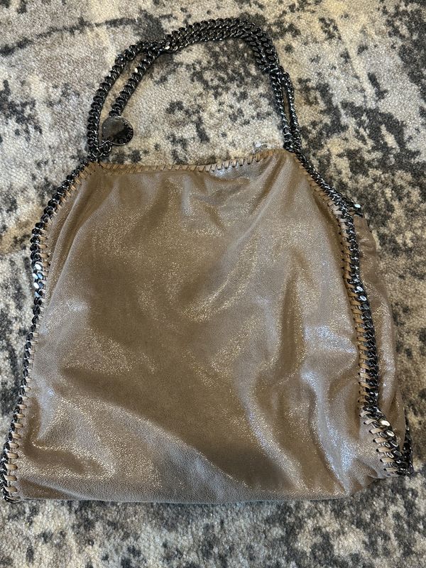 Beige Chain Shoulder Bag