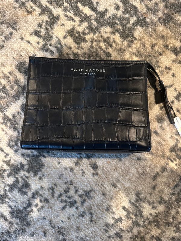 Small Hand Clutch Black Leather