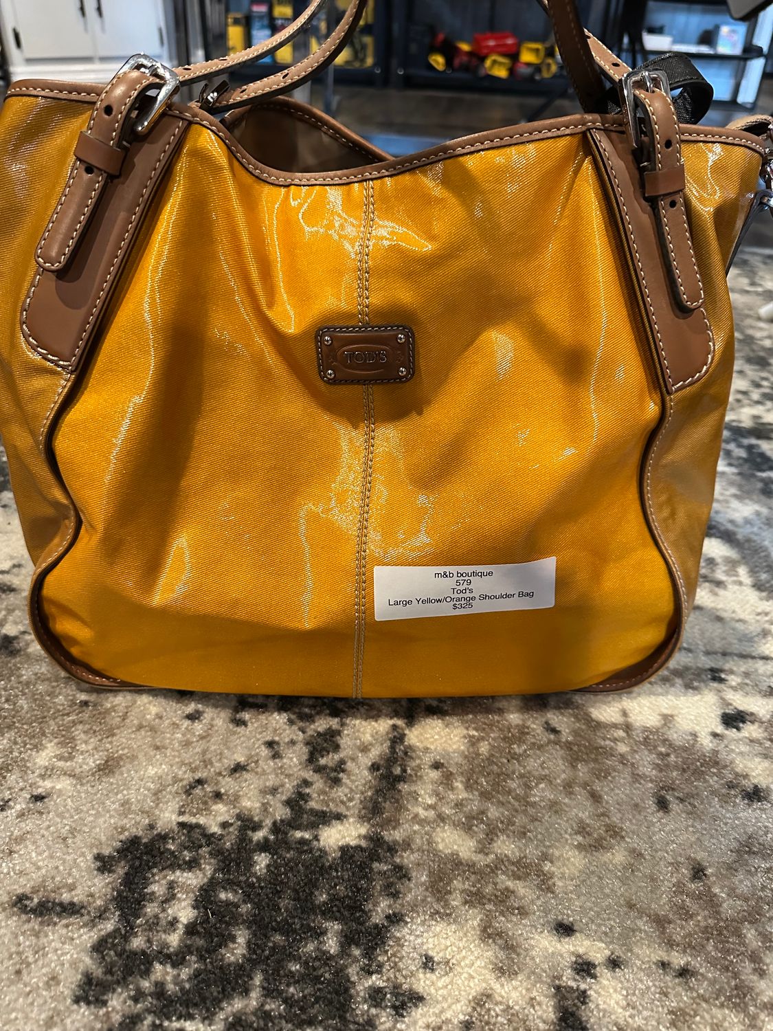 Large Yellow/Orange Shoulder Bag
