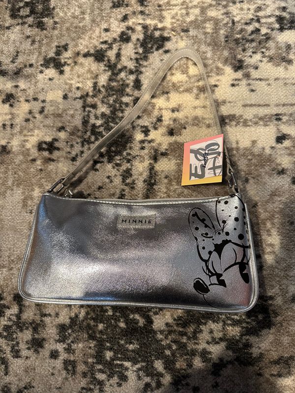 Silver Minnie Mouse Shoulder Bag