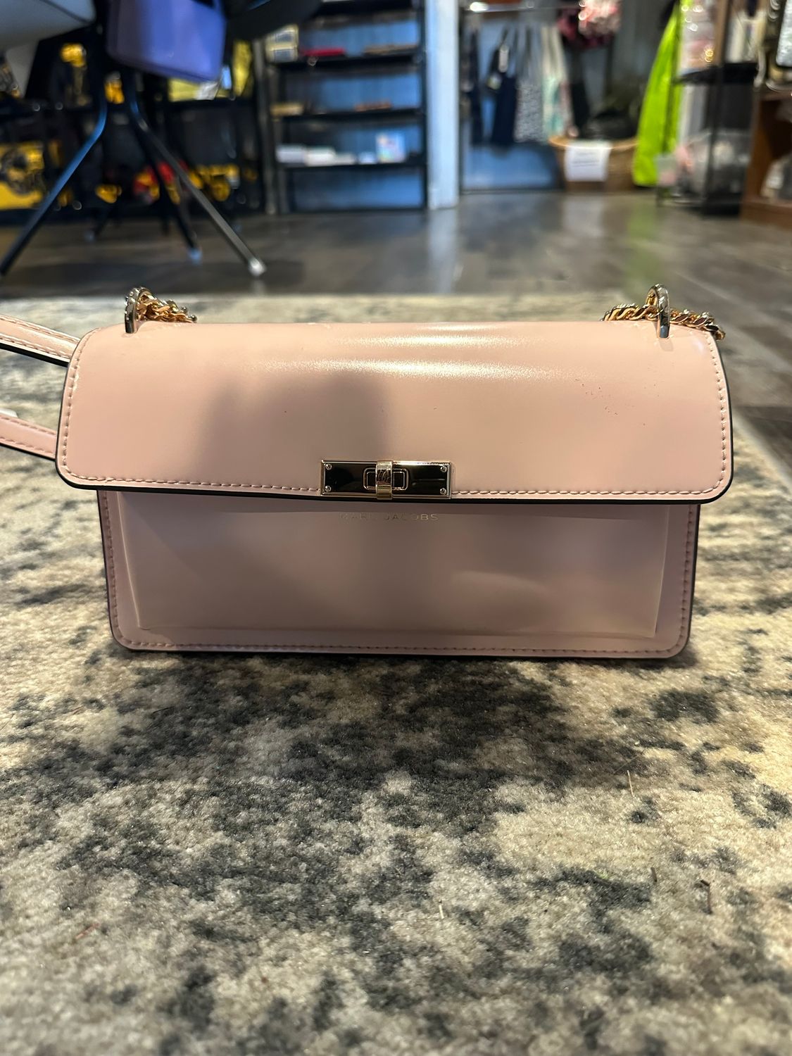 Peach Whip Crossbody Gold Chain