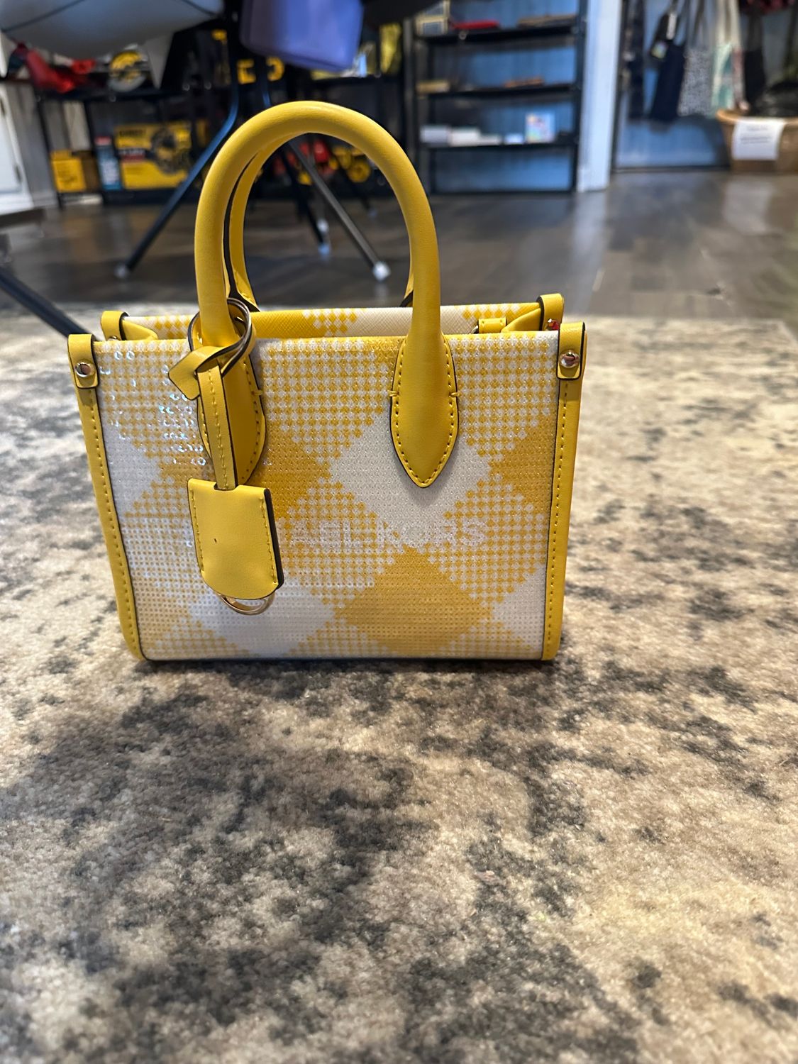 Small Yellow Plaid Handbag