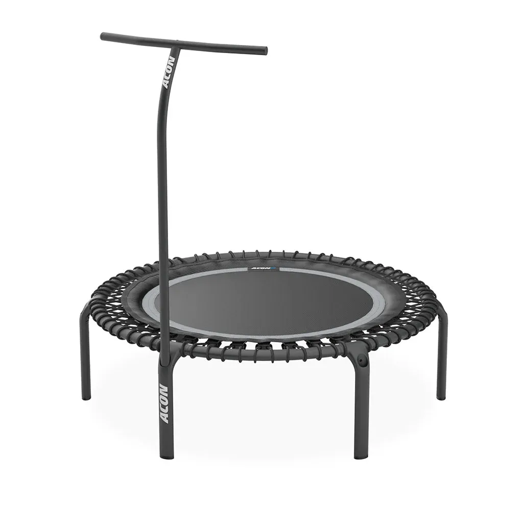 ACON 44" Round Fitness Trampoline with Handlebar, Color: Black