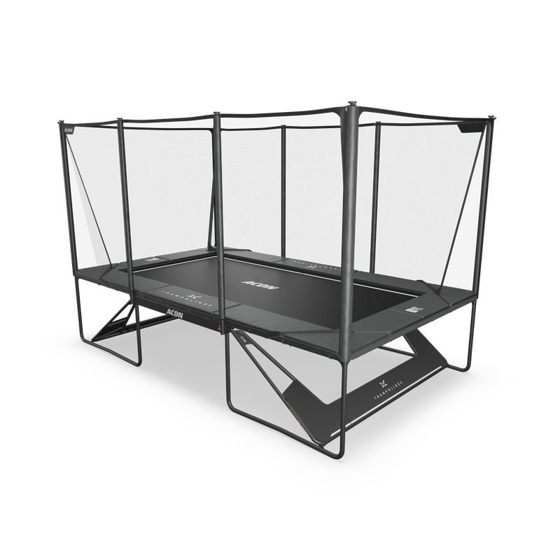 ACON X 17 Rectangular with Net, Ladder, 4 Anchors - Black