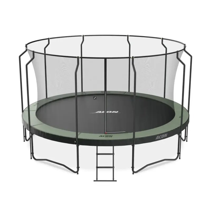 ACON Air Round 15' Trampoline with Net and Ladder Premium
