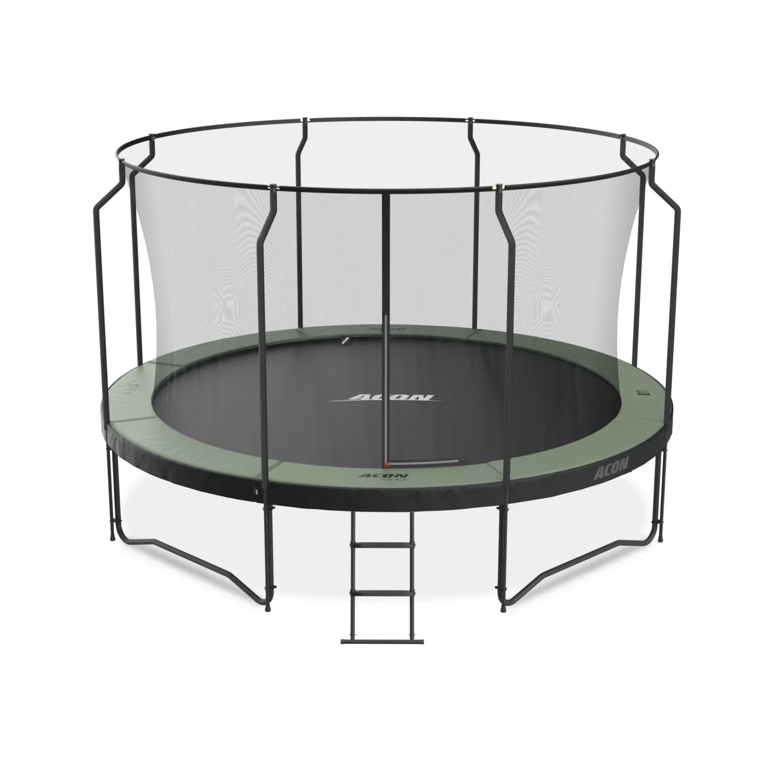 ACON Air 14 ft Round Trampoline with Net and Ladder Premium ACON Air Round 14' Trampoline with Net and Ladder Premium safety