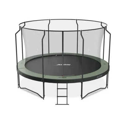 ACON Air 12 ft Round Trampoline with Net and Ladder Premium ACON Air Round 12' Trampoline with a Premium Safety Net and ladder