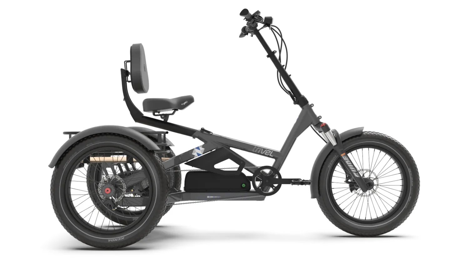 Trivel Azteca Pro Electric Tricycle, Color: Grey