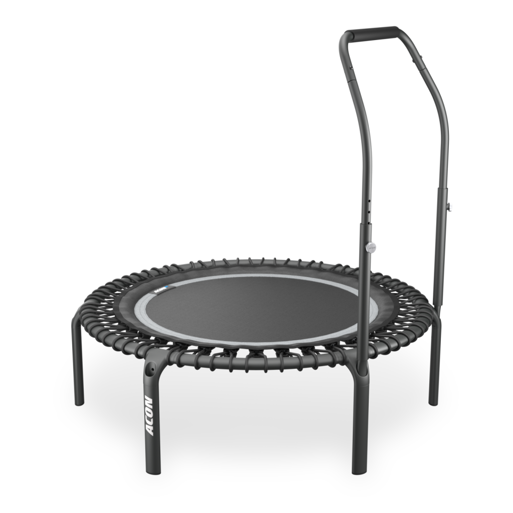 ACON 44 ACON 44" Round Fitness Trampoline with Active Handlebar, Color: Black