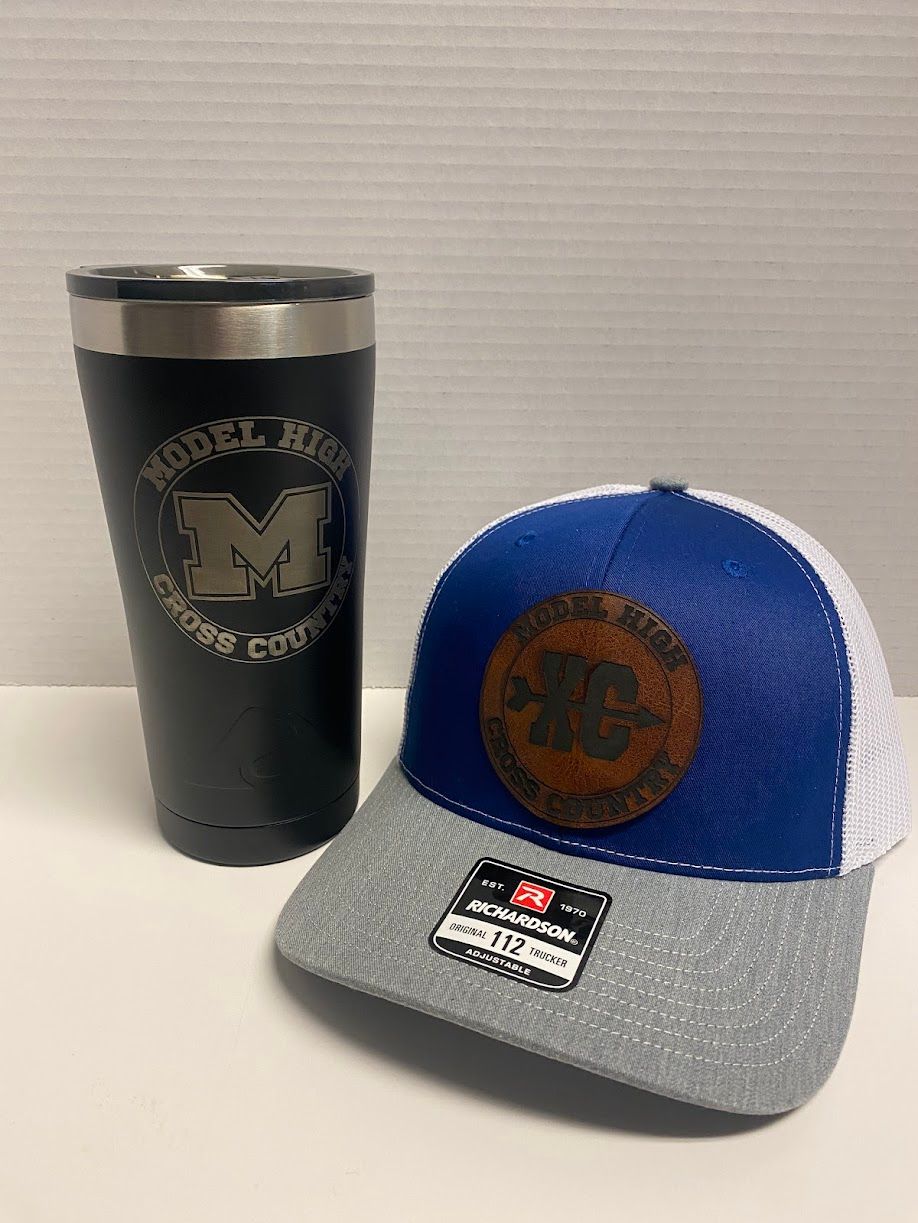 Custom Hat and Custom Tumbler. Hats start at $25 and Tumblers start at $20. 