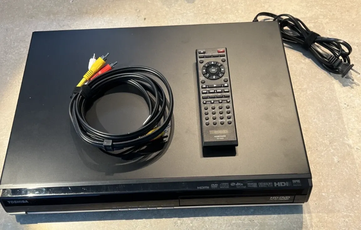 Toshiba HD-A3KU HD-DVD Player Tested Working With Remote, A/V & Power Cables