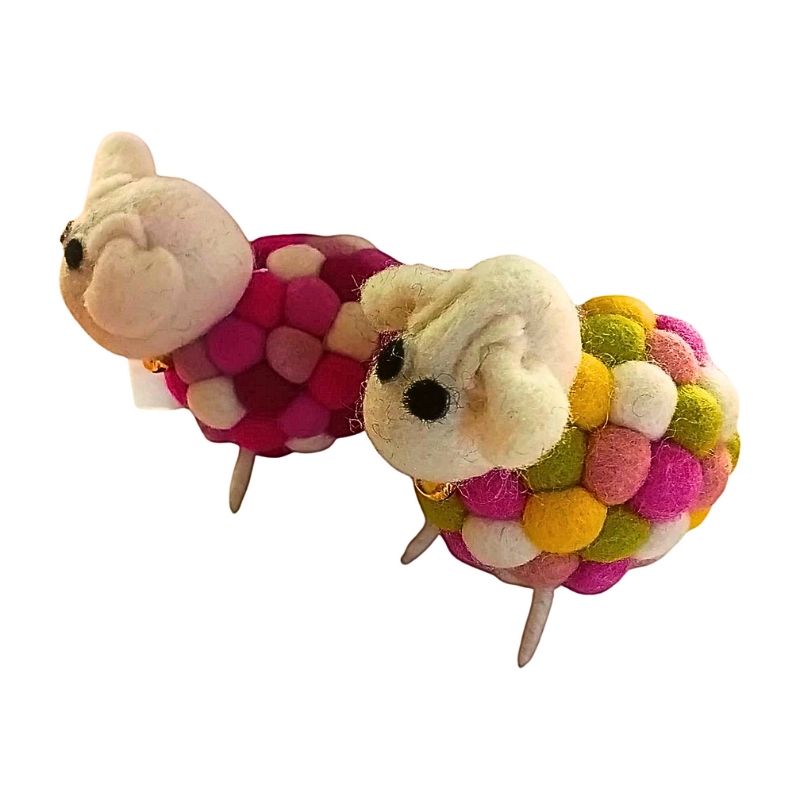 Bobbly felt sheep