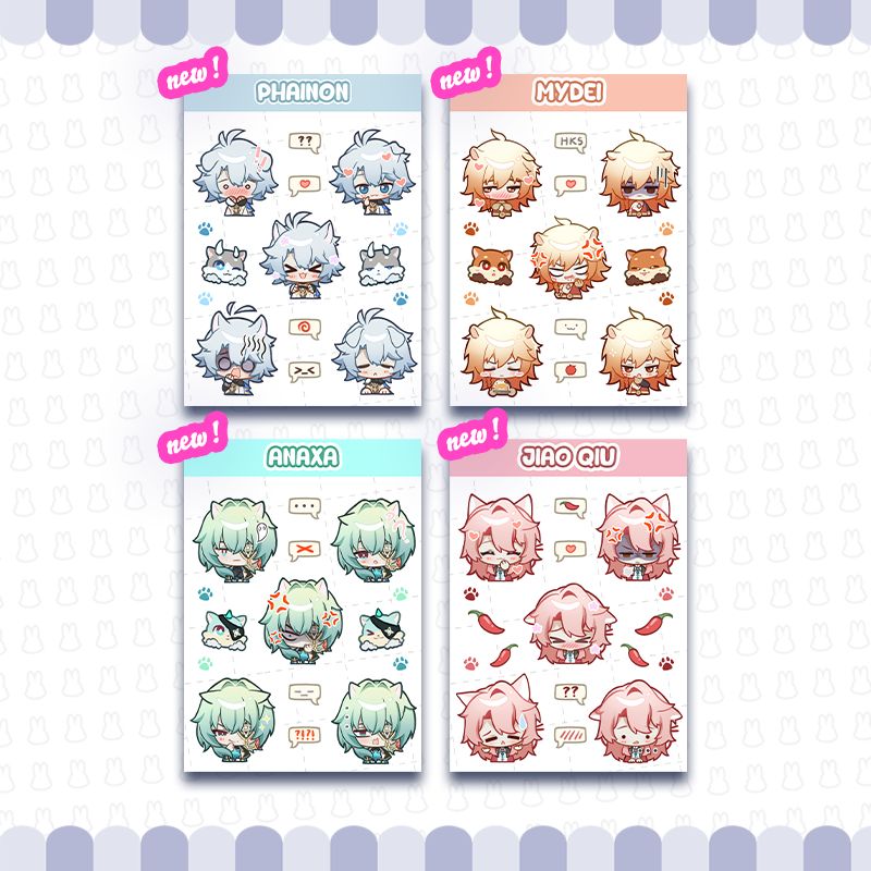 HSR A6 Glossy Sticker Sheets