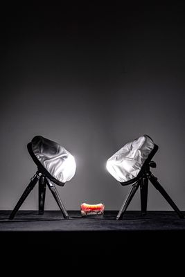2 mini studio lights