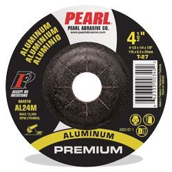 4-1/2 x 1/4 x 7/8 Aluminum Depressed Center Discs, AL24M ( 25/Box )