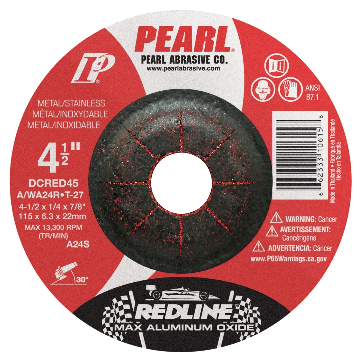 Grinding Disc 4-1/2" x 1/4" x 7/8" Redline ( 25/bx )