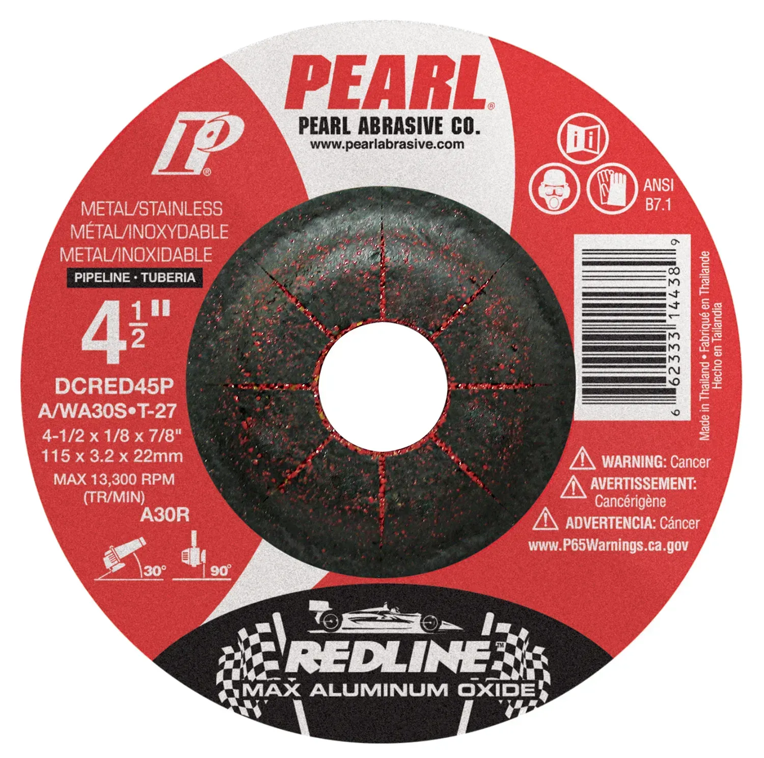 Grinding Disc 4-1/2" x 1/8" x 7/8" Redline ( 25/pk )