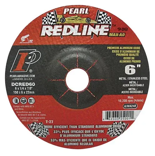 Grinding Disc 6" x 1/4" x 7/8" Redline ( 10/pk )