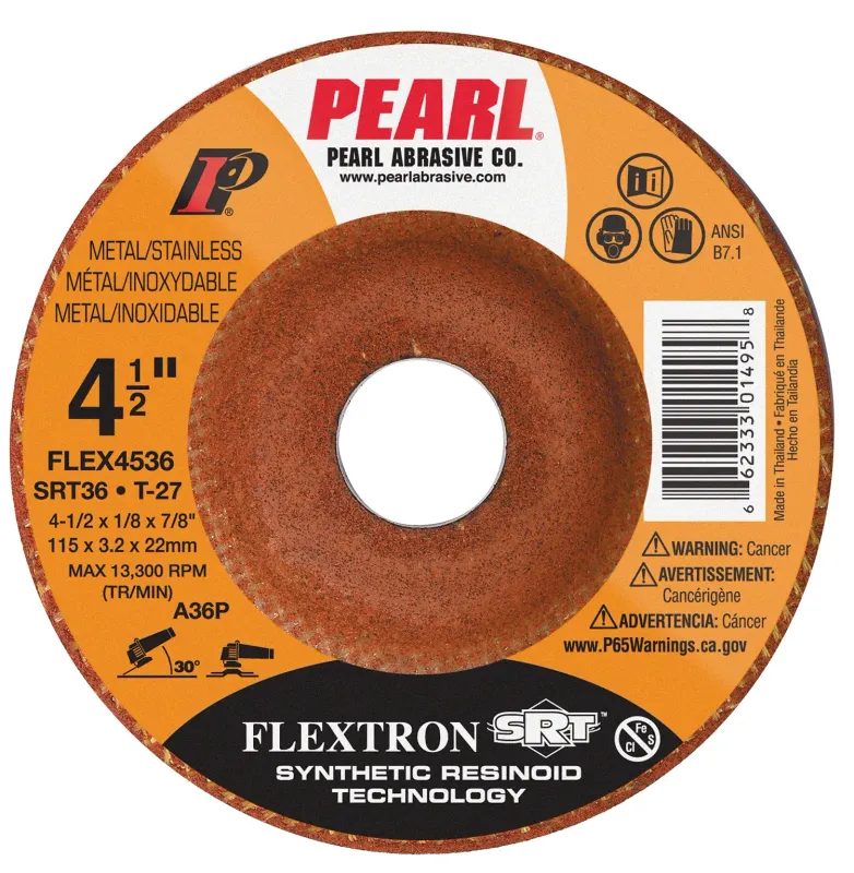 Flextron Flexible Grinding Disc 4-1/2" x 1/8" x 7/8" SRT36 ( 25/bx )
