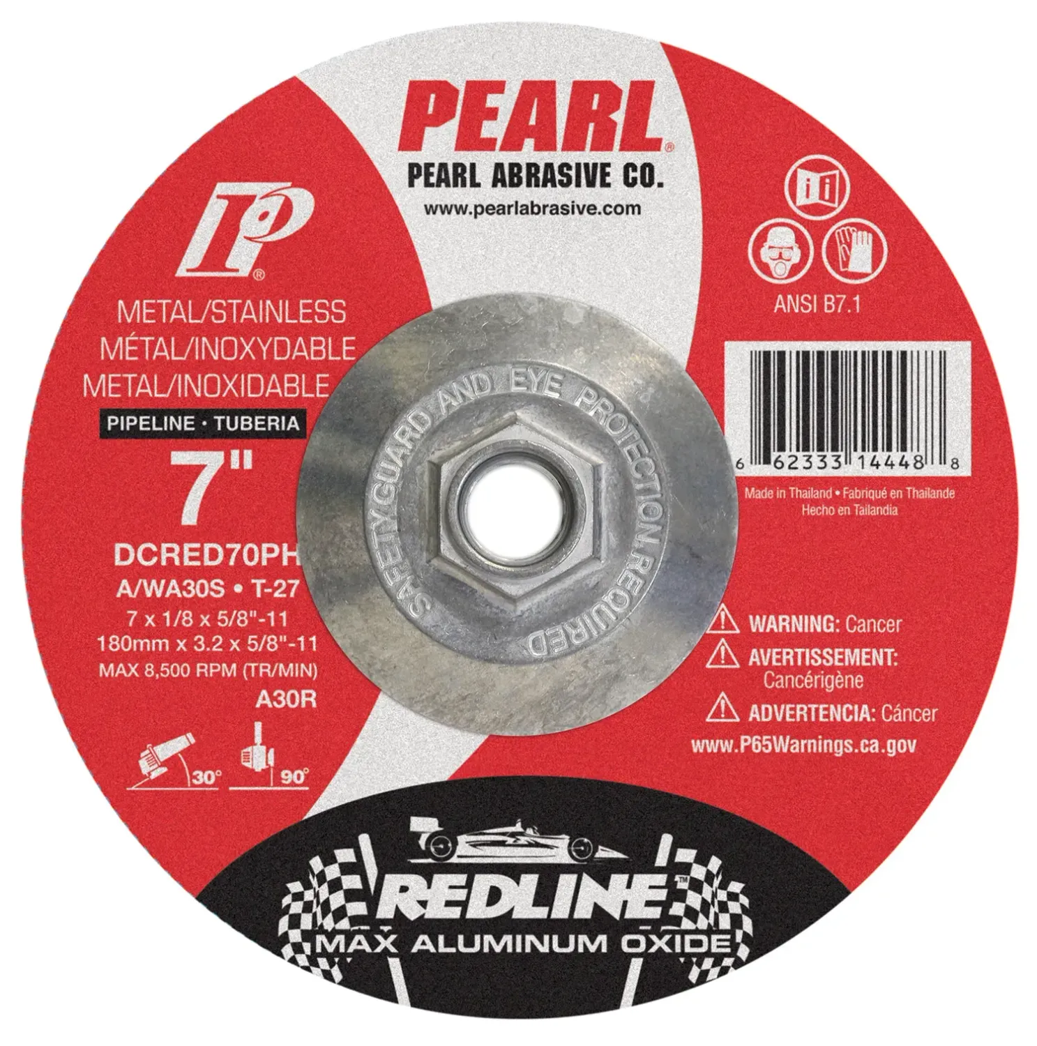 Grinding Disc 7" x 1/8" x 5/8"-11 Redline ( 10/bx )