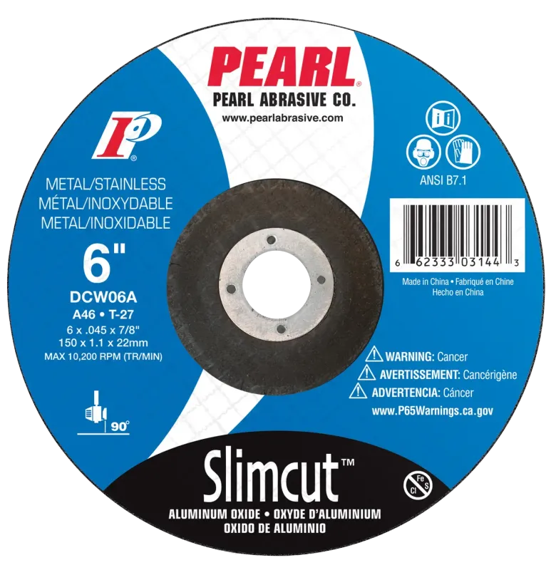 Cutting Disc 6" x .045" x 7/8" Blue (25/bx )