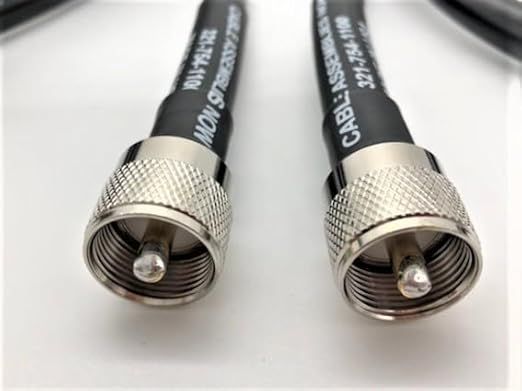 Times Microwave Low Loss Coaxial Cable - LMR-400/LMR400 - UHF-Male to UHF-Male (PL259) Connectors - 50 Feet - for WiFi/Ham/CB/Two-Way Radios, Antenna Installation, Transmitters