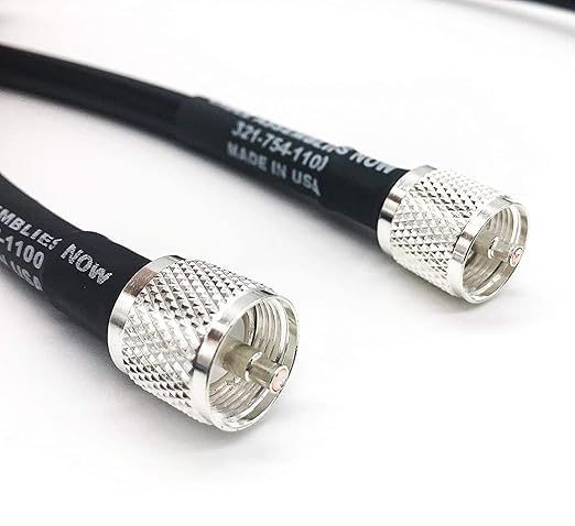 Cable Assemblies Now - Times Microwave Low Loss Coaxial Cable LMR-400/LMR400 - UHF-Male to UHF-Male (PL259) Connectors - 25 Feet - CB/Ham/Two-Way/WiFi Radio, RF Antennas, Transmitters
