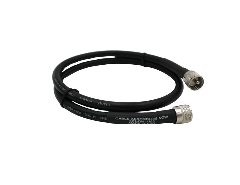LMR-400 with UHF-Male Connections, 3 Feet Length