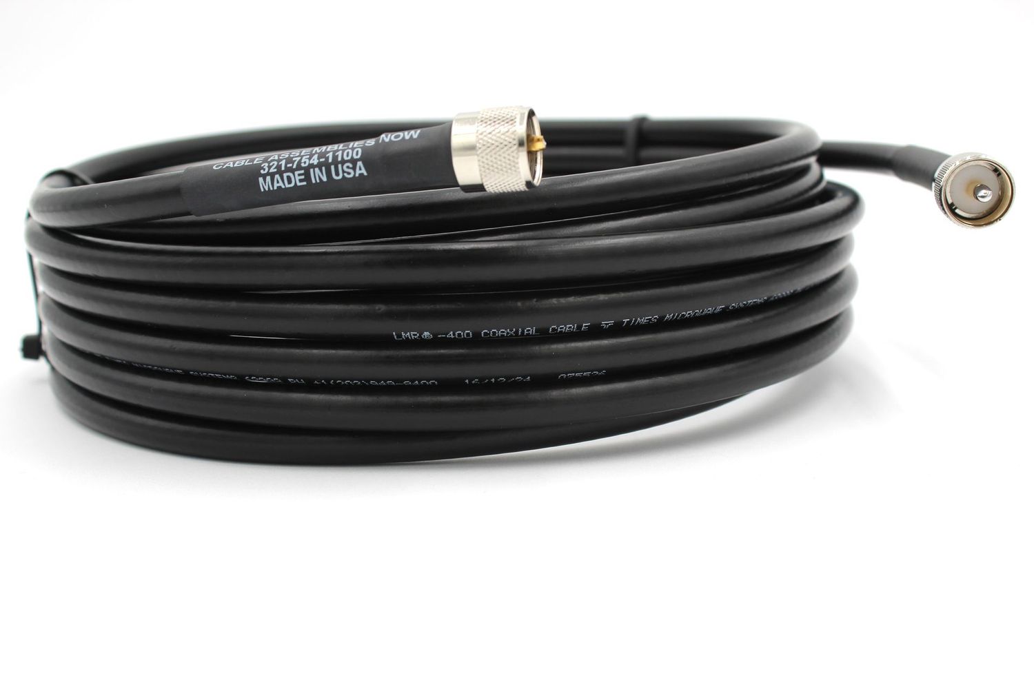 LMR-400 with UHF-Male Connections, 25 Feet Length