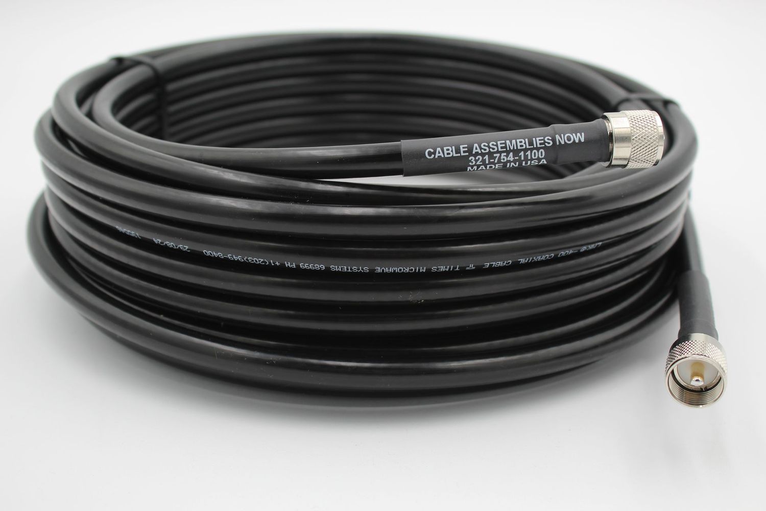 LMR-400 with UHF-Male Connections, 50 Feet Length