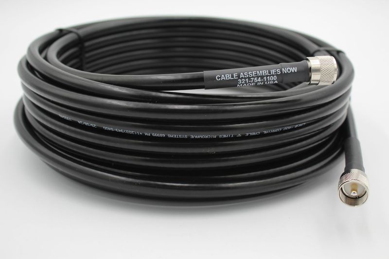 LMR-400 with UHF-Male Connections, 50 Feet Length