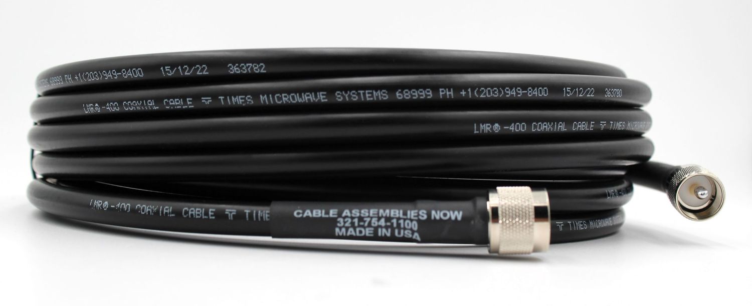 LMR-400 with N-Male to UHF-Male Connections, 25 Feet Length