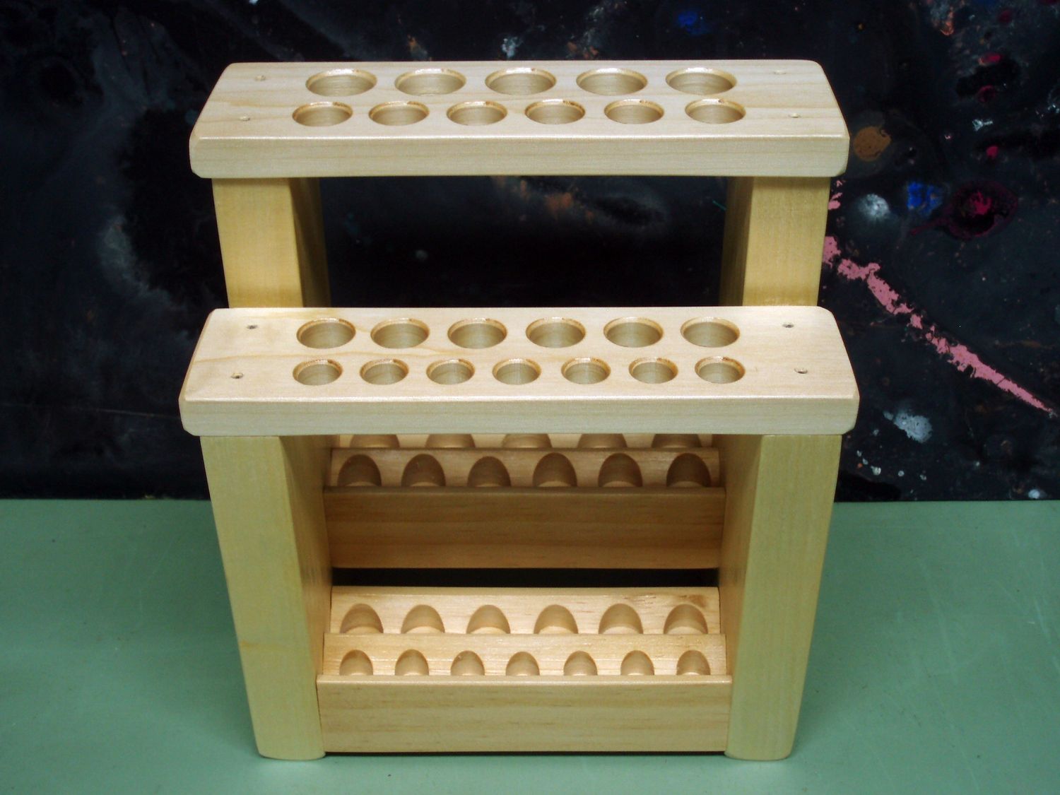 Handmade Wooden Paintbrush Holder Extra Small 6" Brush Holder