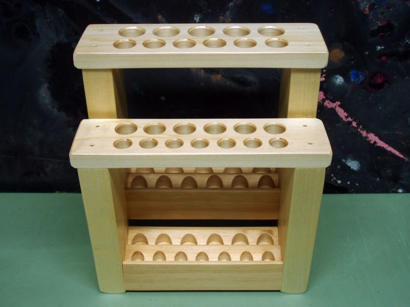 Handmade Wooden Paintbrush Holder Extra Small 6" Brush Holder