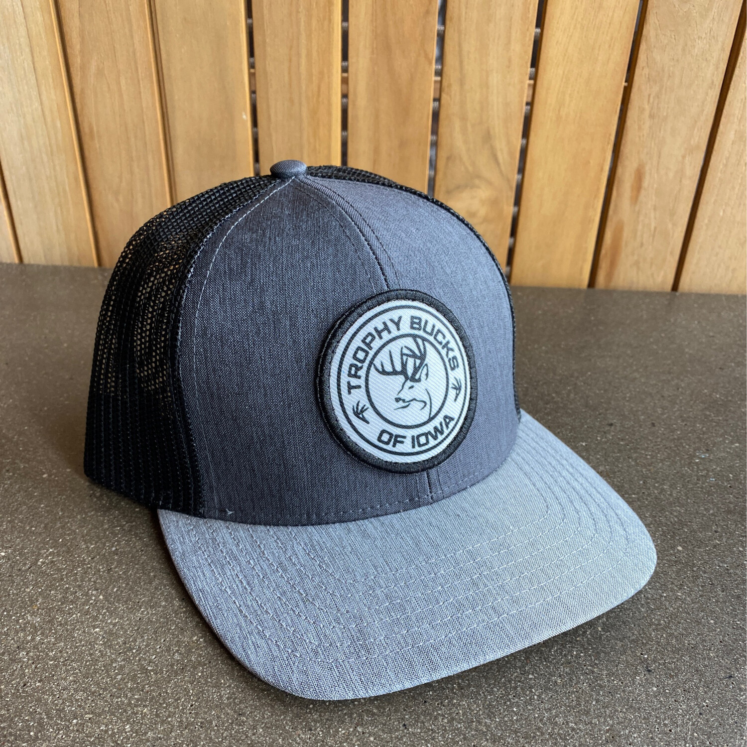 TBI White Circle Patch - Grey/Black