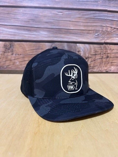 TBI Camo Hat with Rubber Patch - Black