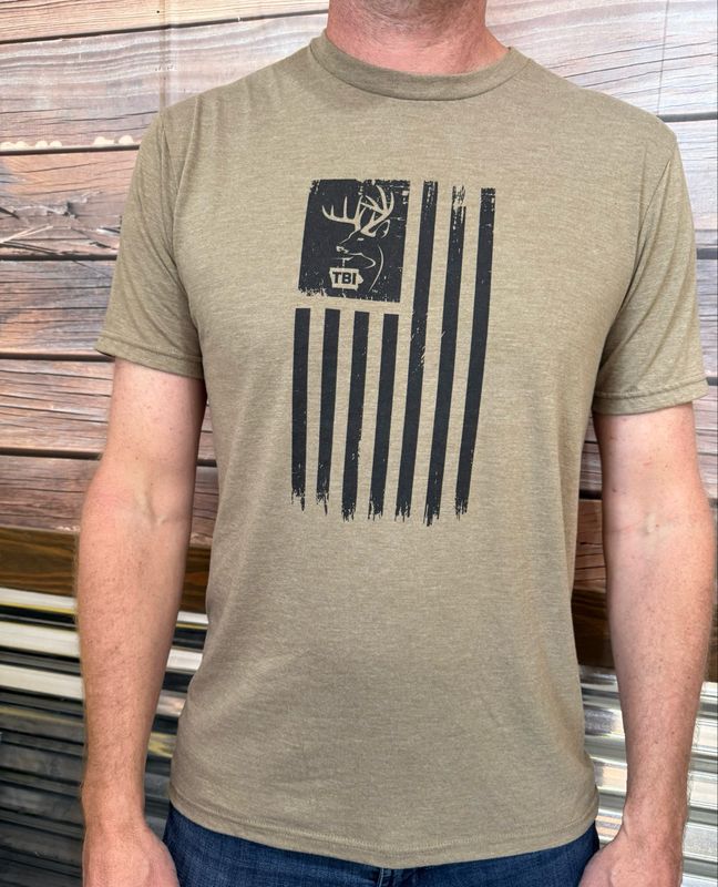 TBI Flag Shirt - Coyote Brown / Black