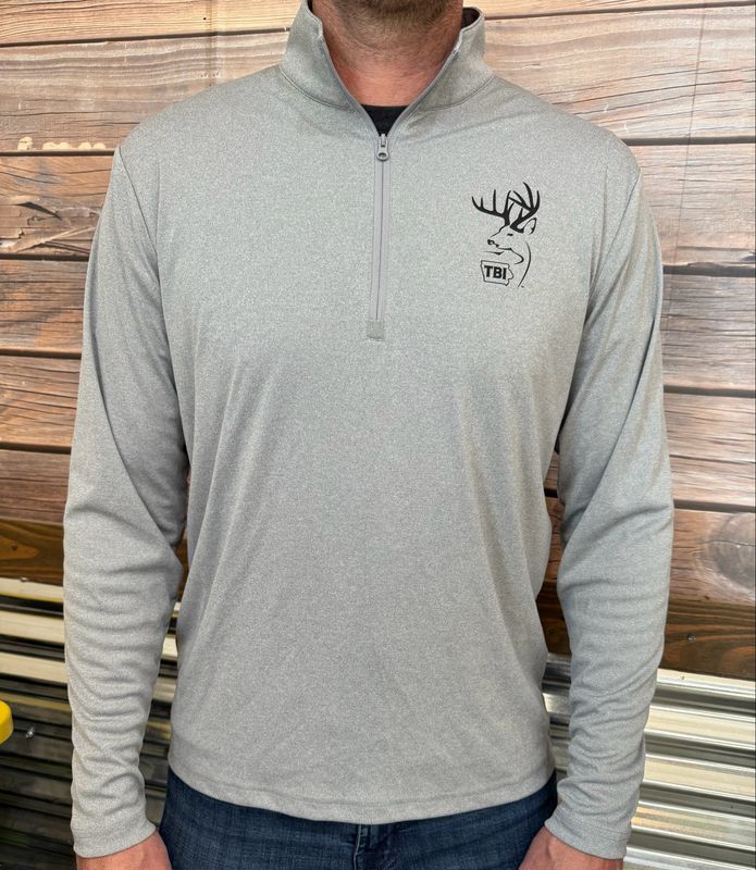 TBI Quarter Zip - Light Grey