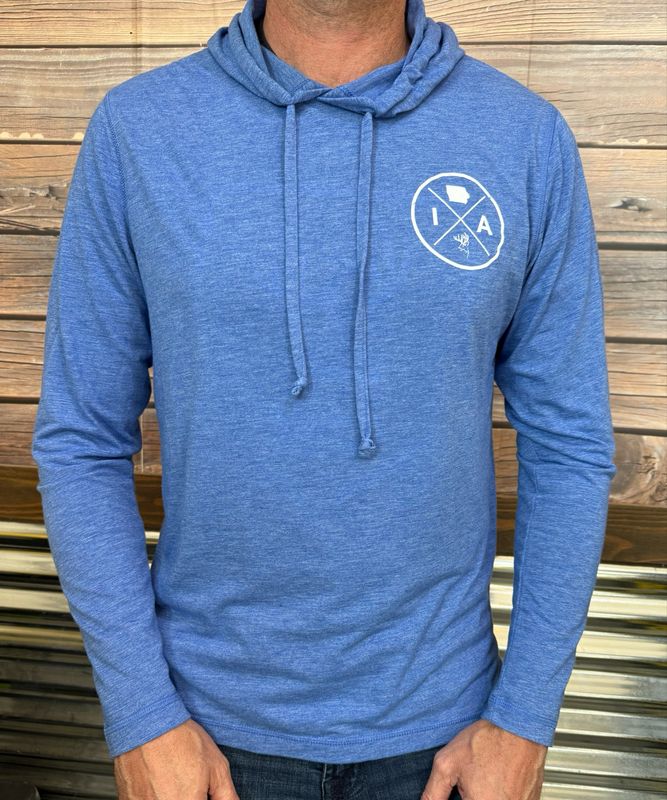 TBI Long Sleeve Hoodie T-shirt - Blue