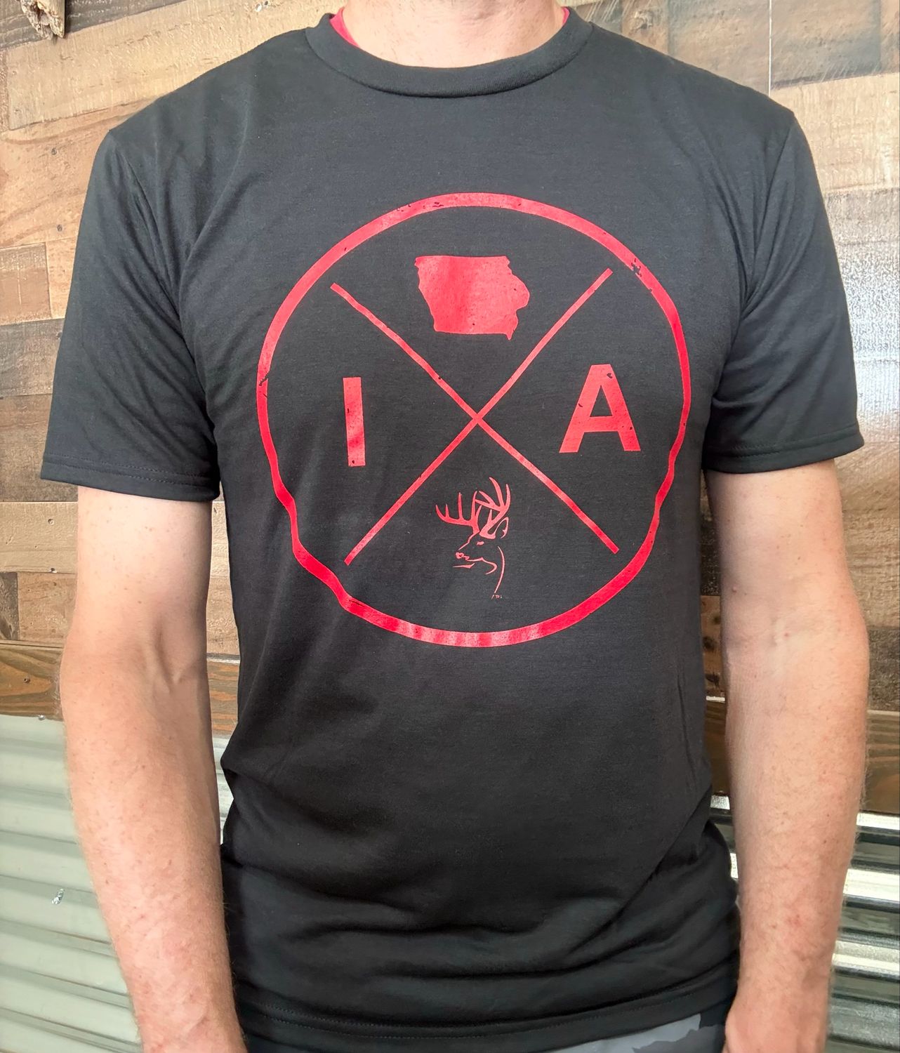 TBI Circle Logo Shirt - Red / Black