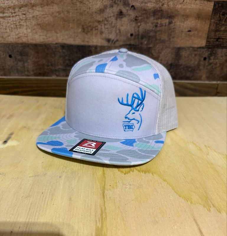 TBI 7 Panel Hat - Saltwater Camo