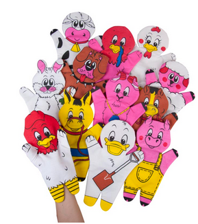 GUIÑOL ANIMALES DE LA GRANJA 12Pz(E018G)