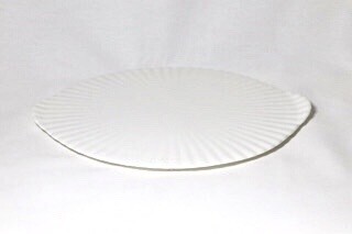 Whiteware Flat Round Platter 13" (fluted)