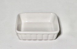 Whiteware Pie Dish 6&quot; x 6&quot;